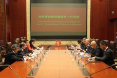 何文波会见秘鲁能矿部副部长吉叶墨·西诺