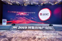 “精准布局 稳健前行”| 五矿地产荣获“2019中国年度投资价值地产企业TOP30”